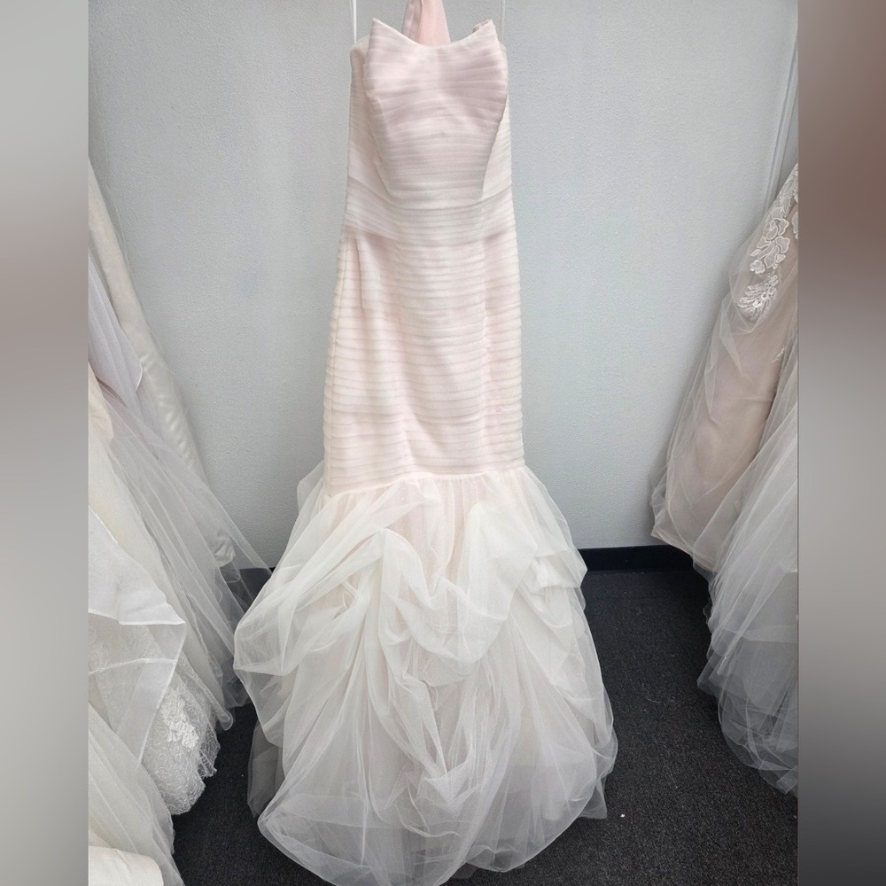 Allure Bridals Blush and White Wedding Dress
